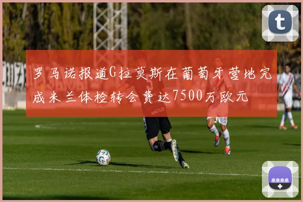 罗马诺报道G拉莫斯在葡萄牙营地完成米兰体检转会费达7500万欧元